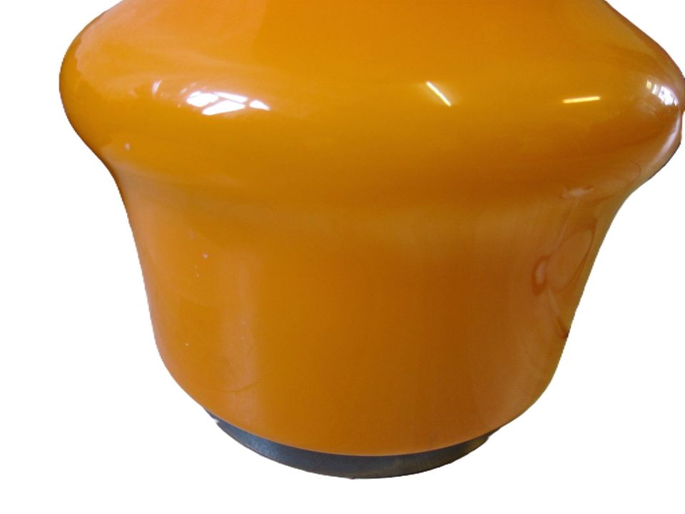 Retro Stehlampe 70er Jahre orange Glasfuß H 148 cm Stehleuchte in Illingen