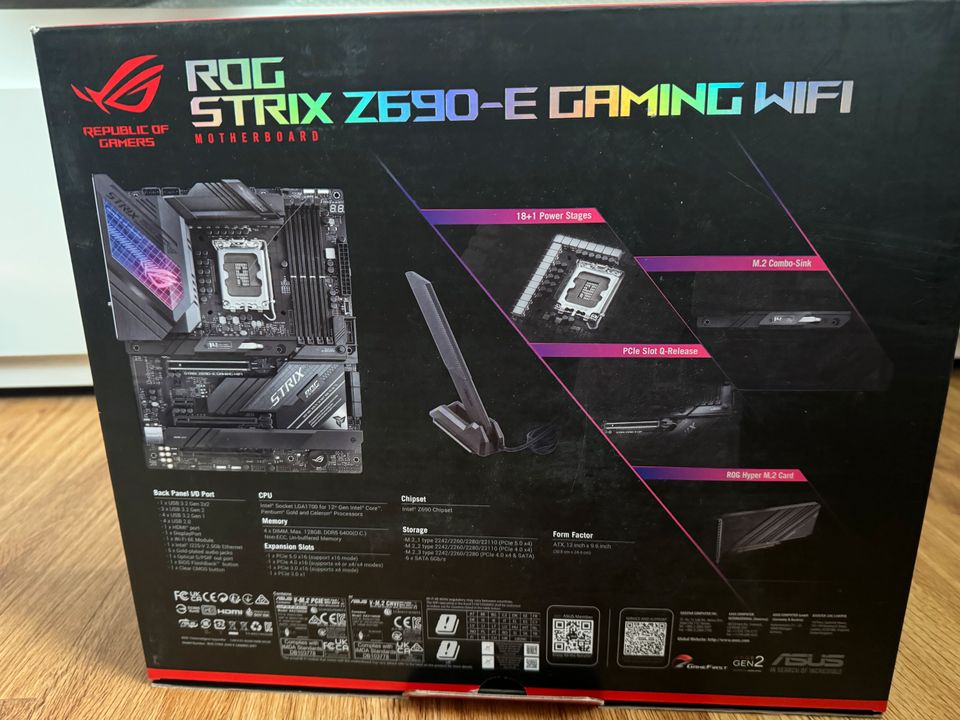 Asus ROG STRIX Z690-E GAMING WIFI Z690 Intel Mainboard *Sehr gut* in Frankfurt am Main