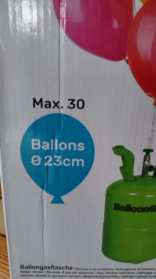 Party  Ballongas Helium für ca. 30 Luftballons in Taufkirchen Vils