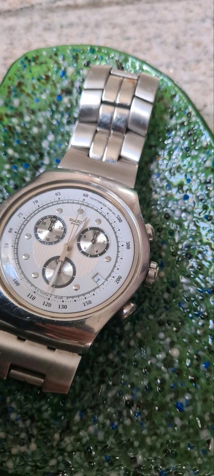 Seltene Vintage Swatch Uhr Herren massiv xxl Irony quarz YOS401G in Lünen