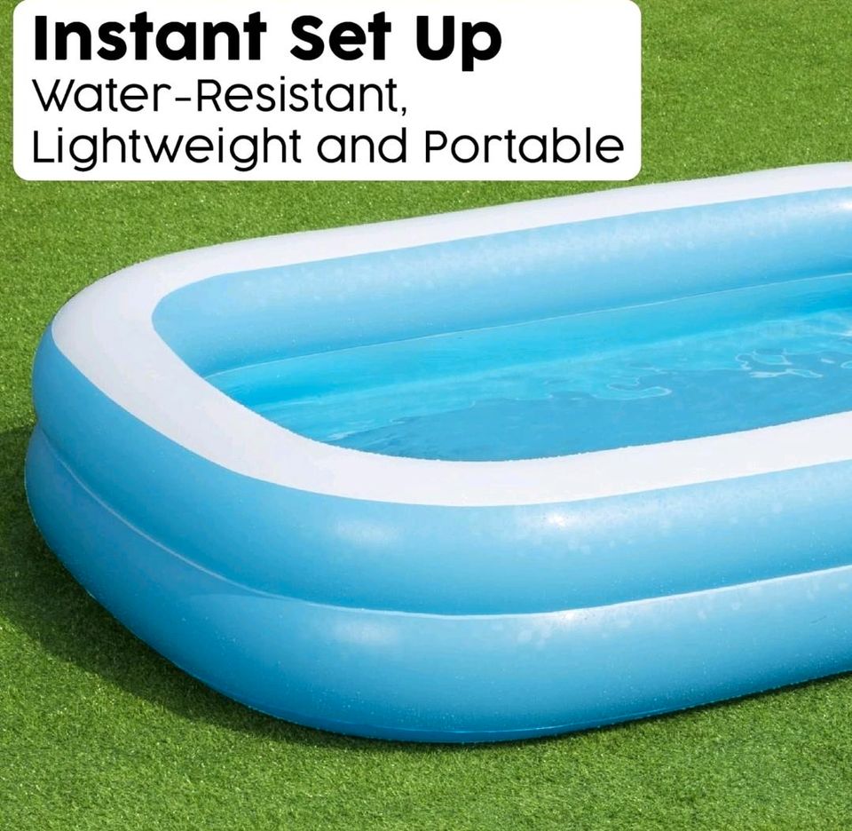 Bestway Family Pool, 262 x 175 x 51 cm, Neuwertig, ohne Löcher in Papenburg