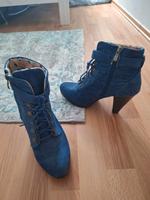 Street shoes Absatz-Stiefeletten Schnürung Gr 41 blau Bayern - Grettstadt Vorschau