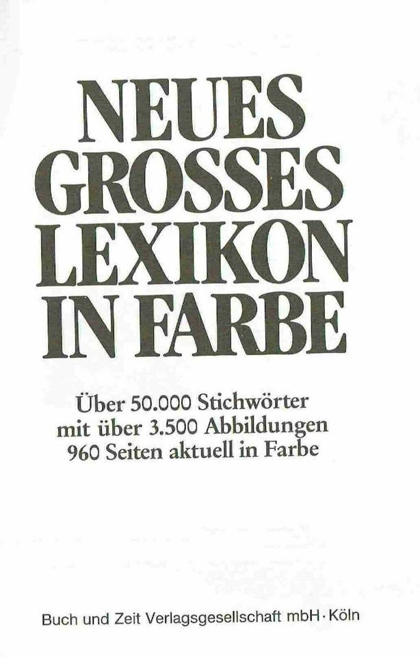 "Neues Grosses Lexikon in Farbe von A-Z",960 Seiten akt. in Farbe in Oelsnitz / Vogtland