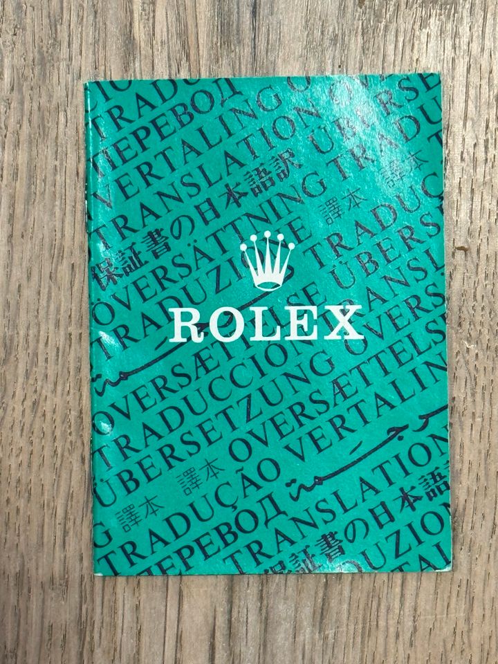Rolex Kartenetui, Leder, Booklet&Kalender,. BigCrown“ 1991 in Düsseldorf
