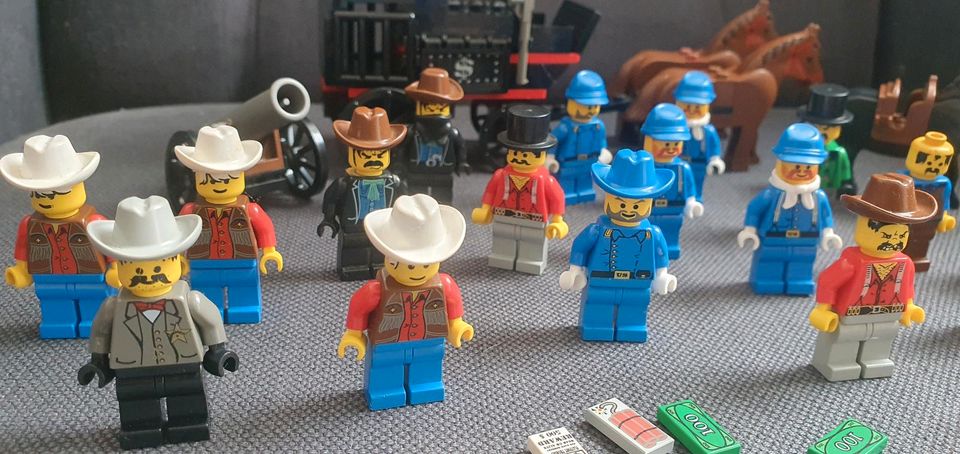 Lego Western Figuren Konvolut Nordstaatler Cowboy Kutsche Zubehö in Düren