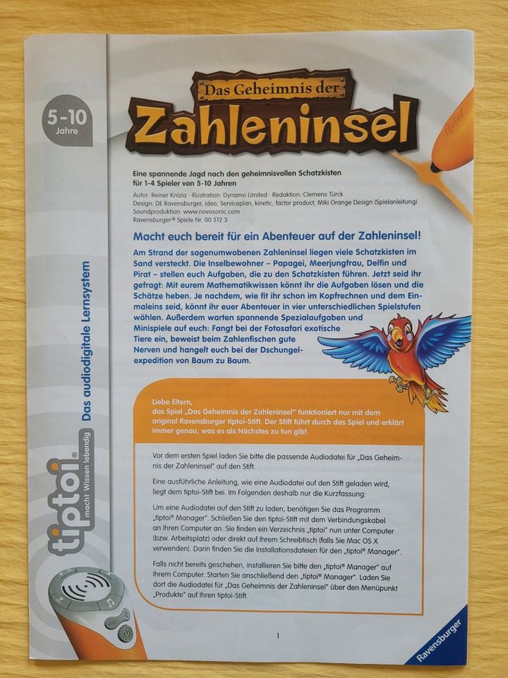 tiptoi Das Geheimnis der Zahleninsel, 5-10 Jahre, *NEUWERTIG* in Lohra