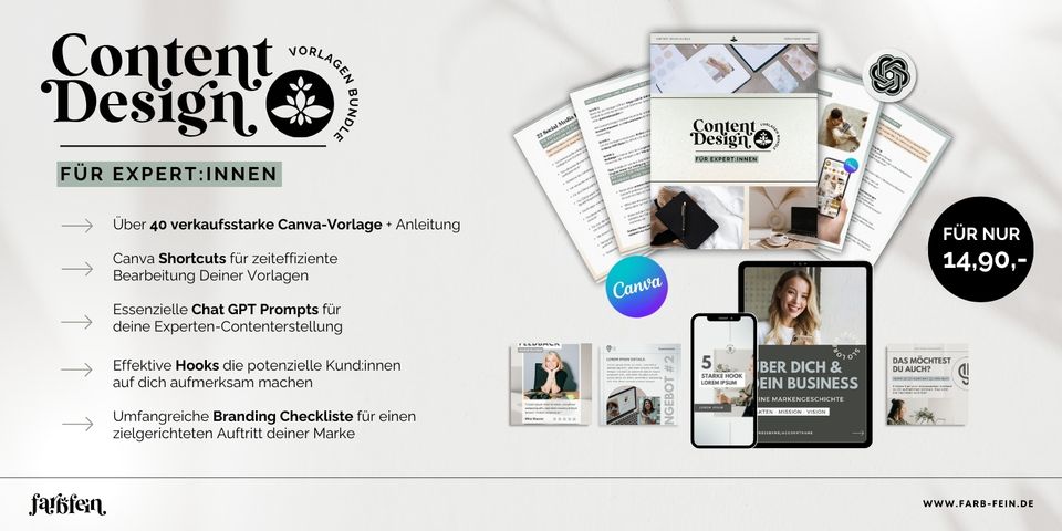 Social Media Vorlagen - Design Vorlagen - ChatGPT & Canva in Sinn