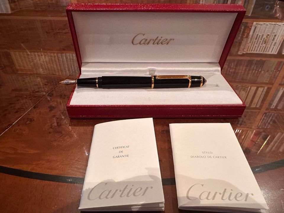 ❤️ Original Cartier Füllfederhalter 18K 750 Massivgold ❤️ in Nußloch