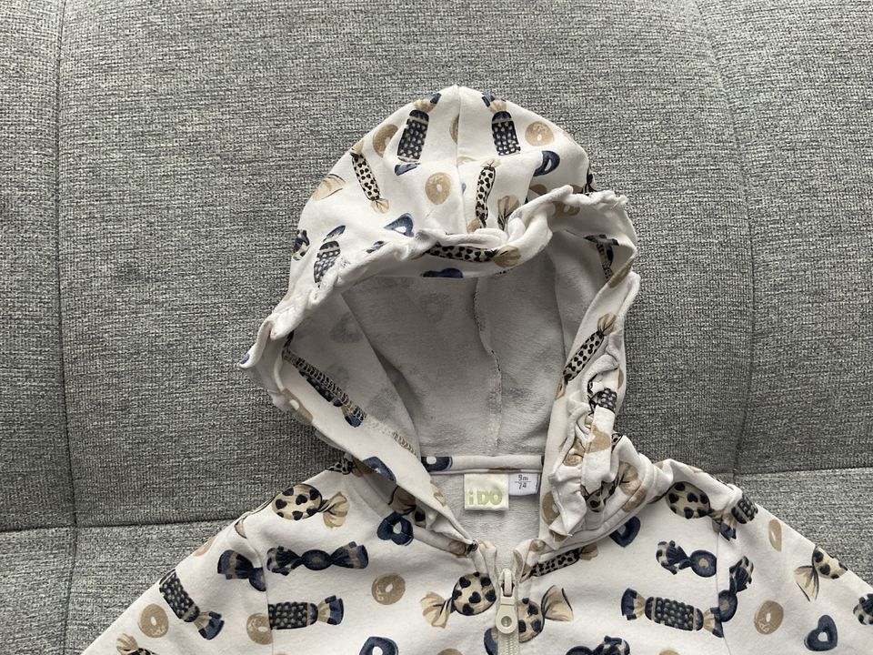 Süßes Babygirl Jäckchen Hoodie von iDO mit Schleife, Gr. 74 in Ruderting