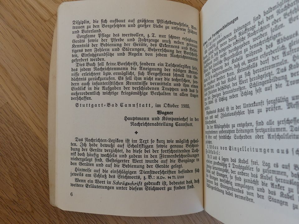 Handbuch Soldatenlexikon - Nachrichtenlexikon von 1935 in Warthausen