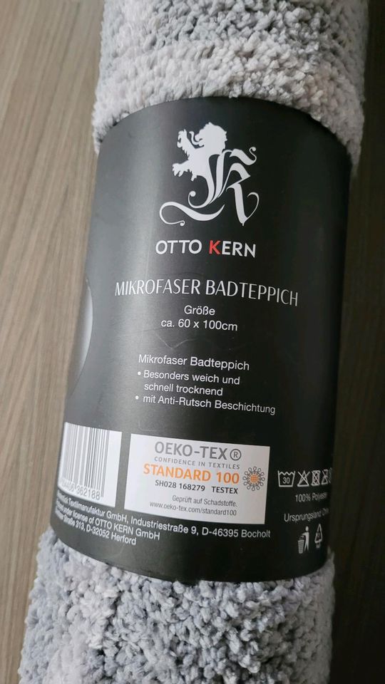 1 x Otto Kern Mikrofaser Bad grau Badteppich neu ovp in Dortmund