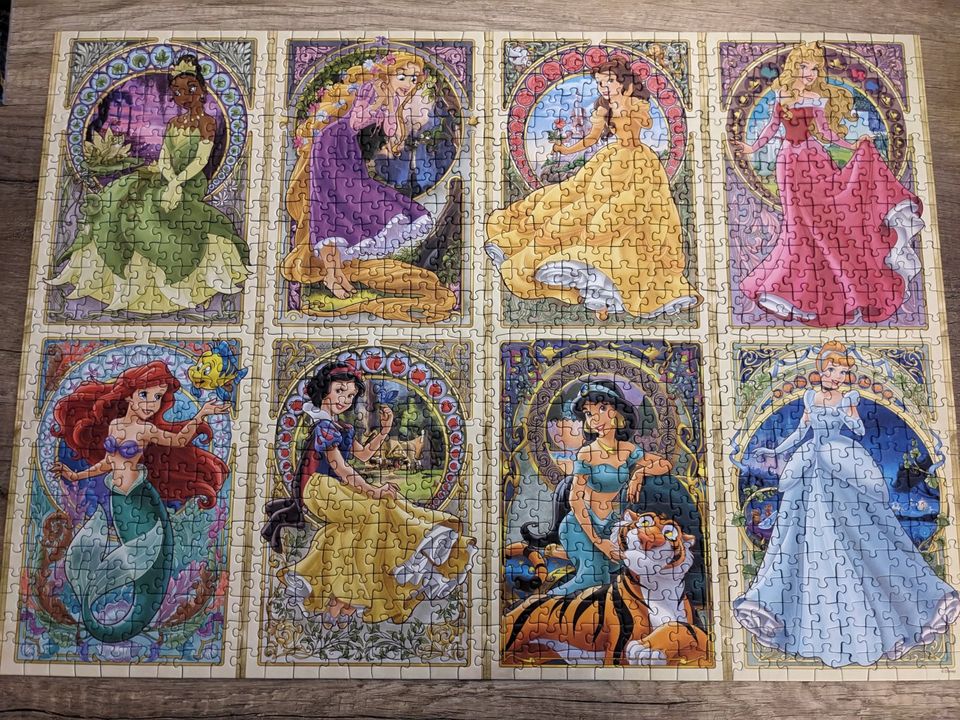 verschiedene Puzzle "Ravensburger"; z.B. Wölfe,Disney Prinzessin in Zwenkau