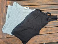 2 Badic Langarmshirts Schwarz Grau Stradivarius H&M Gr.L Nordrhein-Westfalen - Rheine Vorschau