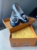 TOD`S Ballerina Slipper Gr.38 in blau und weiß Niedersachsen - Ribbesbüttel Vorschau