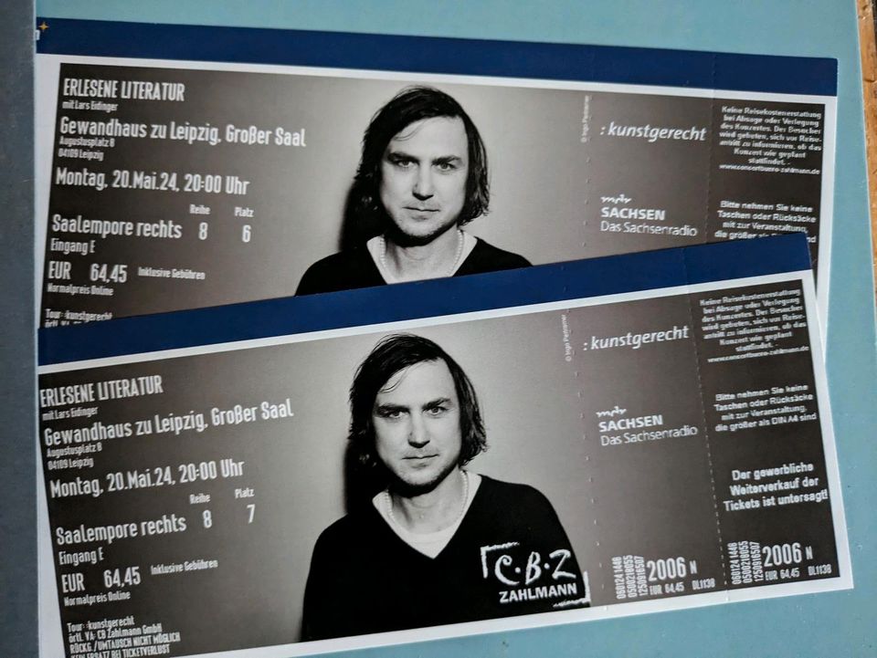 2 Karten Lars Eidinger, Gewandhaus zu Leipzig, HEUTE 20.5.24 in Leipzig