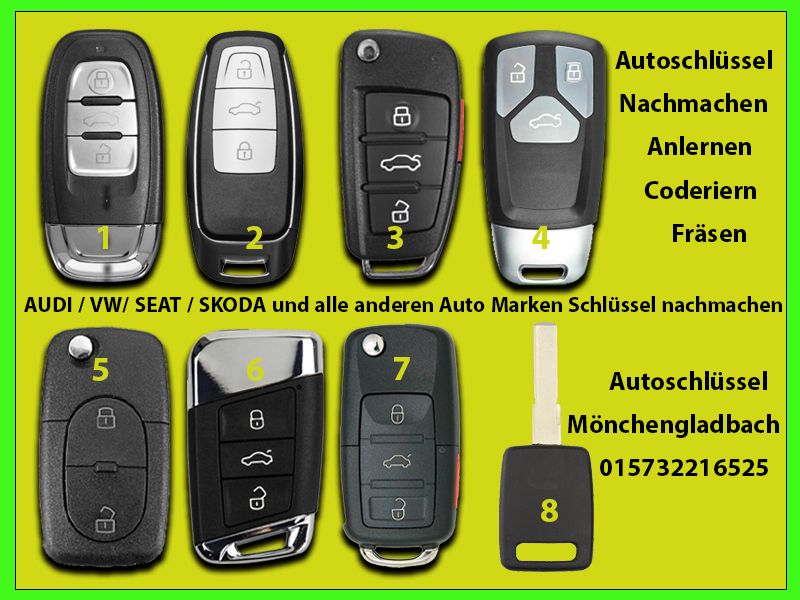 Audi Schlüssel nachmachen / Autoschlüssel in Nordrhein-Westfalen -  Mönchengladbach, Auto-Reparaturen und Dienstleistungen