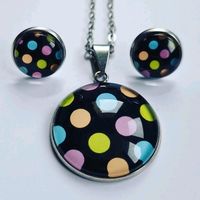 Schmuckset Punkte dots Retro rockabilly Ohrringe Kette Anhänger Lindenthal - Köln Sülz Vorschau