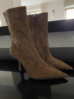 ZARA Stiefeletten Gr. 37 beige Glitzer Strass NEU! Rhinestone Bayern - Aichach Vorschau