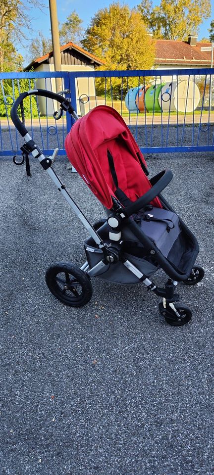 Kinderwagen Bugaboo Cameleon II rot mit Zubehör in Buchloe