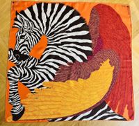 Orig. Hermés Tuch Zebra Pegasus 90 x 90 cm Orange NEUw Sachsen - Markkleeberg Vorschau