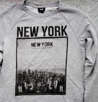 H&M Schönes Langarm-Pullover-Shirt NEW YORK, grau, XS Bremen - Hemelingen Vorschau