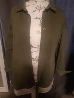 Jacke Jeansjacke mit Spitze Khaki von ZARA Gr. L Niedersachsen - Apensen Vorschau