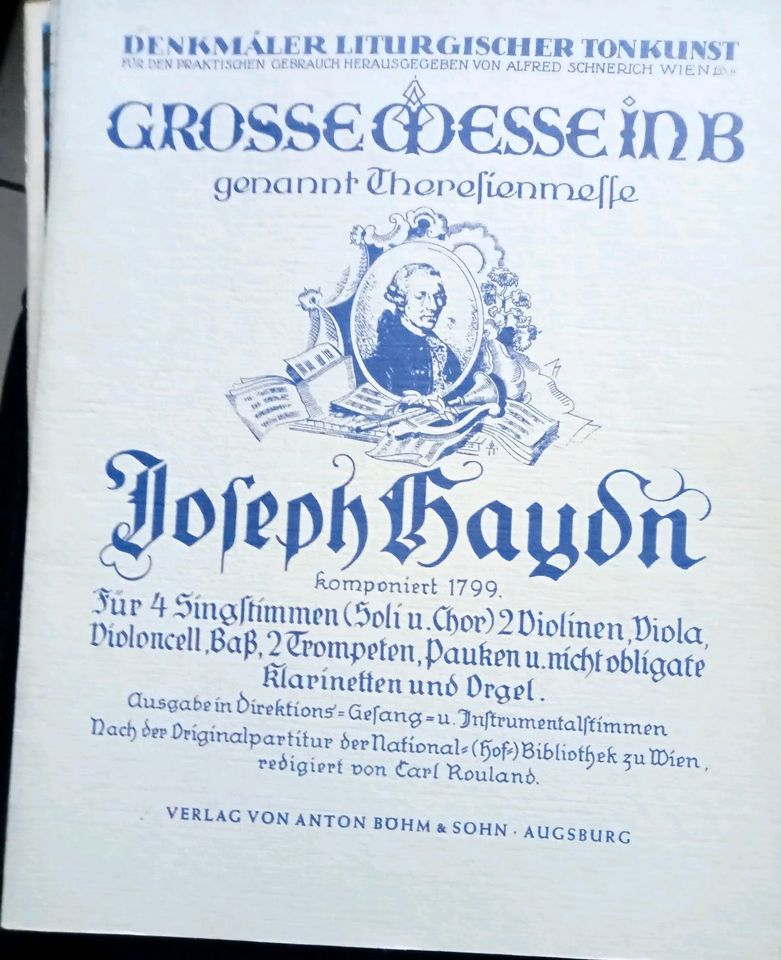 Partitur "Theresienmesse", Joseph Haydn in Hiltrup