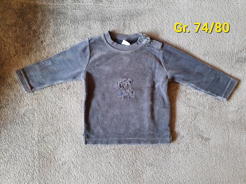 12 Jungs langarm Shirts,Oberteile,Pullover,Größe 74 und 80,Mode in Michelau i. OFr.