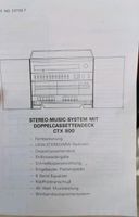 Doppelcassettendeck CTX 800 m. Radio Plattenspieler Lautsprecher Bayern - Zirndorf Vorschau