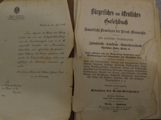 Bürgerliches Gesetzbuch 1890 in Hessisch Lichtenau