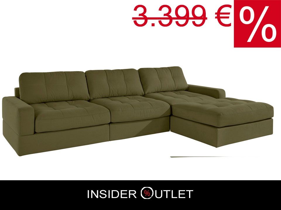 BIG Ecksofa 315x105cm ⭐ Olive Grün Soft Clean PUR-Schaum Fenya in Köln