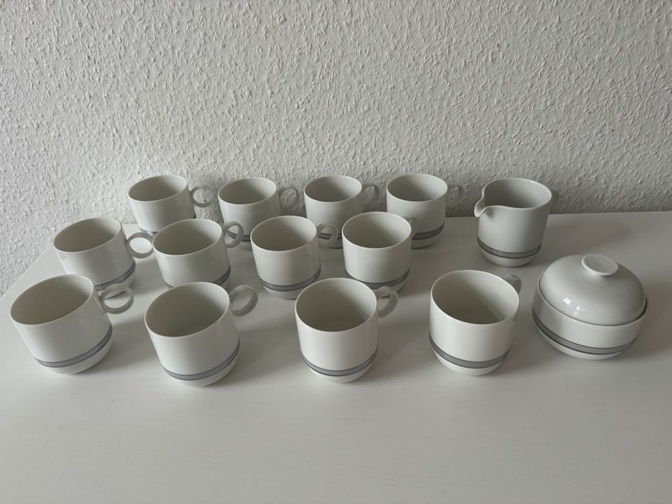 Rosenthal Duo Poetic Porzellan Platinrand Platin Kaffeegeschirr in Bremen