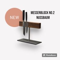 Messerblock/Messerhalter Nussbaum/Edelstahl/Naturstein/Edelholz Nordrhein-Westfalen - Marsberg Vorschau