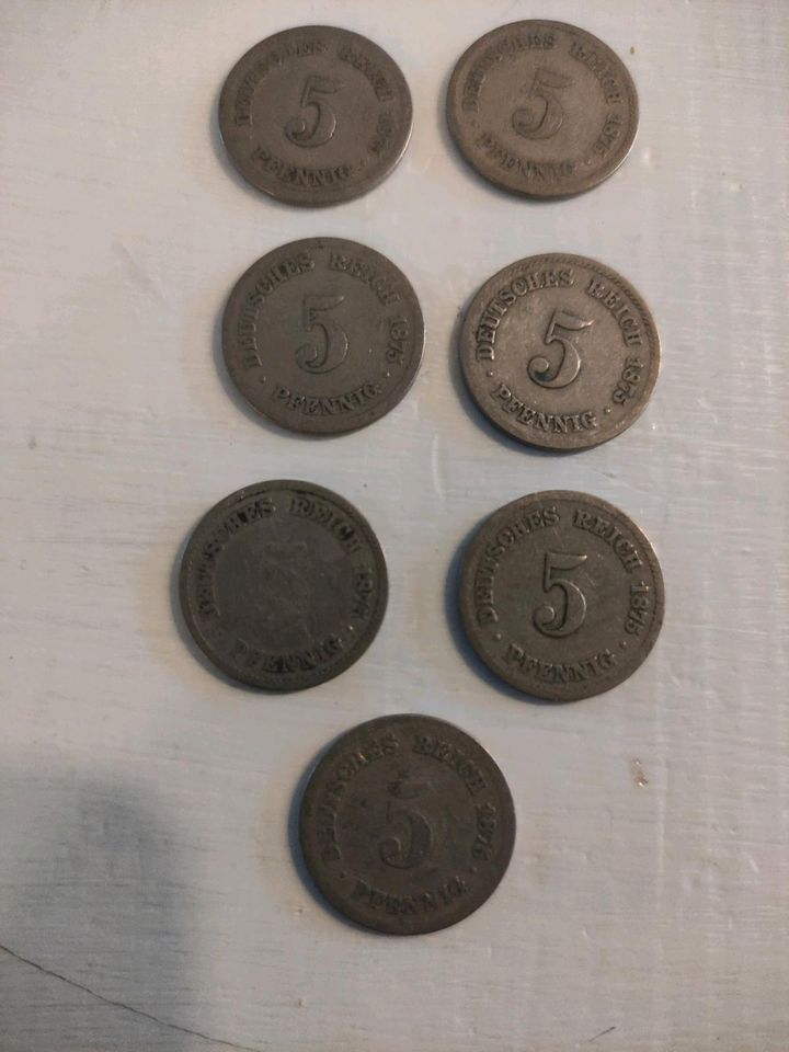 Reichsmark 5 Pfennige von 1874-1898 in Flensburg