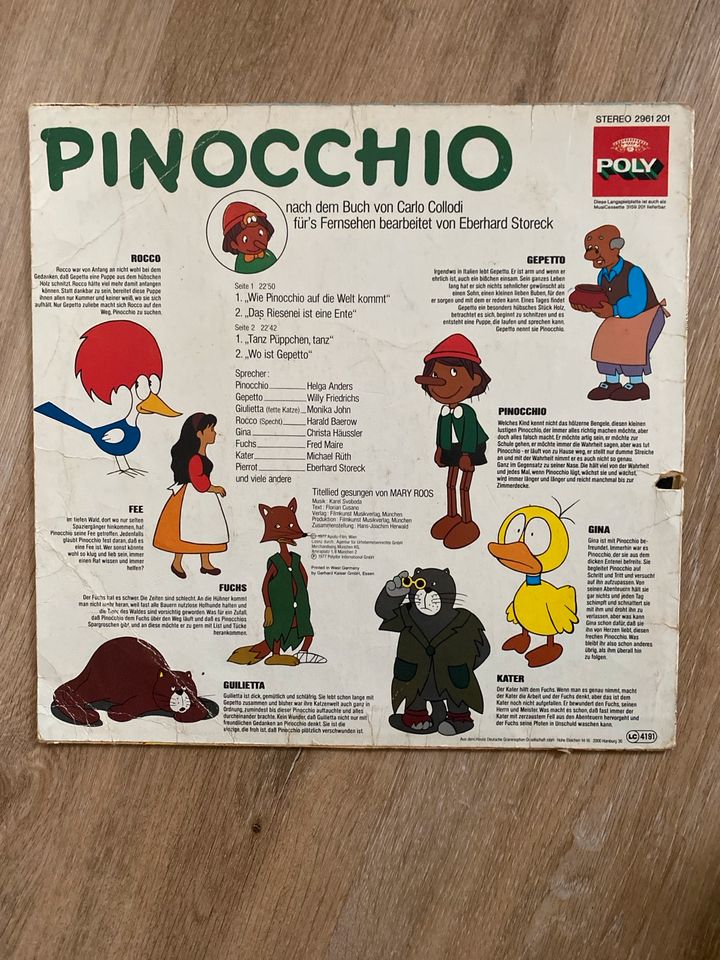 Schallplatte Pinocchio, TOP!! in Ibbenbüren