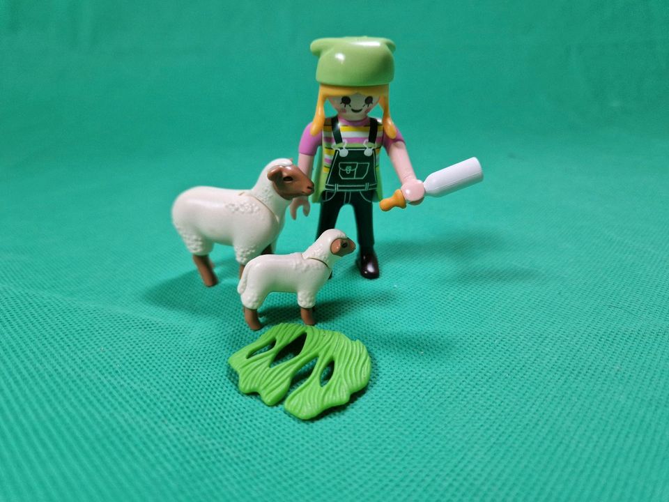 Playmobil 9356 specialPLUS Schaf Lamm Bäuerin Babyschaf komplett in Hemsbach