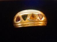 Ring 925 Si.vergoldet mit echten Turmalinen Baden-Württemberg - Kuchen Vorschau