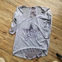 Shirt Tredy Flieder 38 Glitzer Pailetten Strass Hessen - Oberzent Vorschau