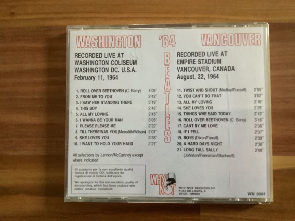 The Beatles CD „Washington/Vancouver 64“ rar in Heitersheim