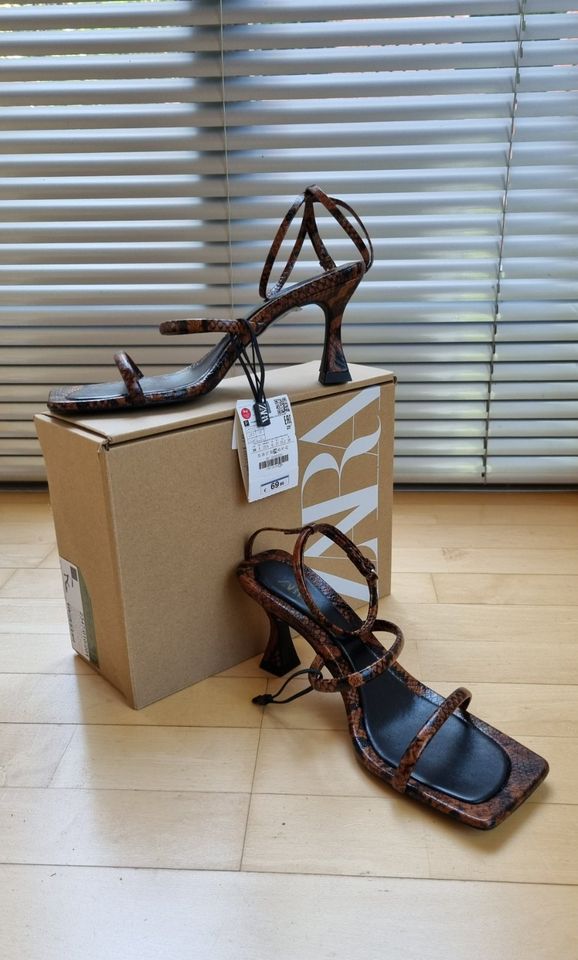 *ZARA* Echt Leder Riemchen Sandalen Braun 39 NP69,95€ NEU! in Ingolstadt