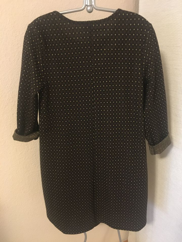 Neu Italy Moda Kleid Gr.S/M braun gold 3/4 Arm in Schwarzenbruck