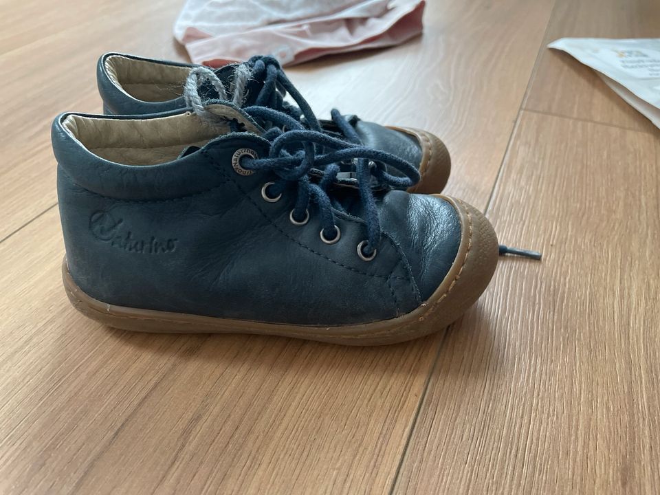 Naturino Leder Lauflernschuhe blau 24 in Biebertal