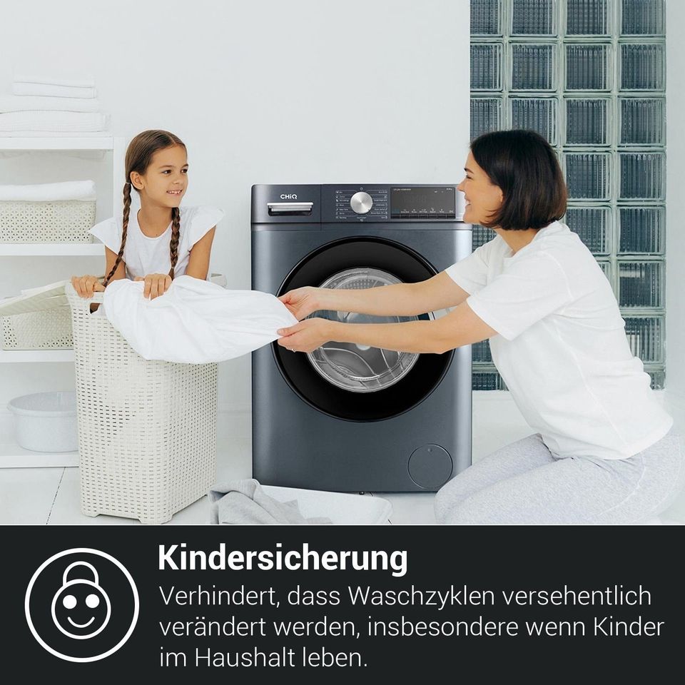 Chiq CFL100-14586IM3XB Waschmaschine Freistehend 10kg 1400U/Min in Köln