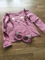 C&A Sweatshirt Pullover Gr.134 rosa Katzenmotiv und Katzenbrille Hessen - Hünfeld Vorschau