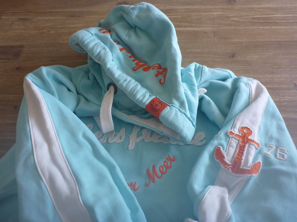 Hoodie Adenauer Steinhuder Meer XXL Türkis Hellblau orange in Vlotho