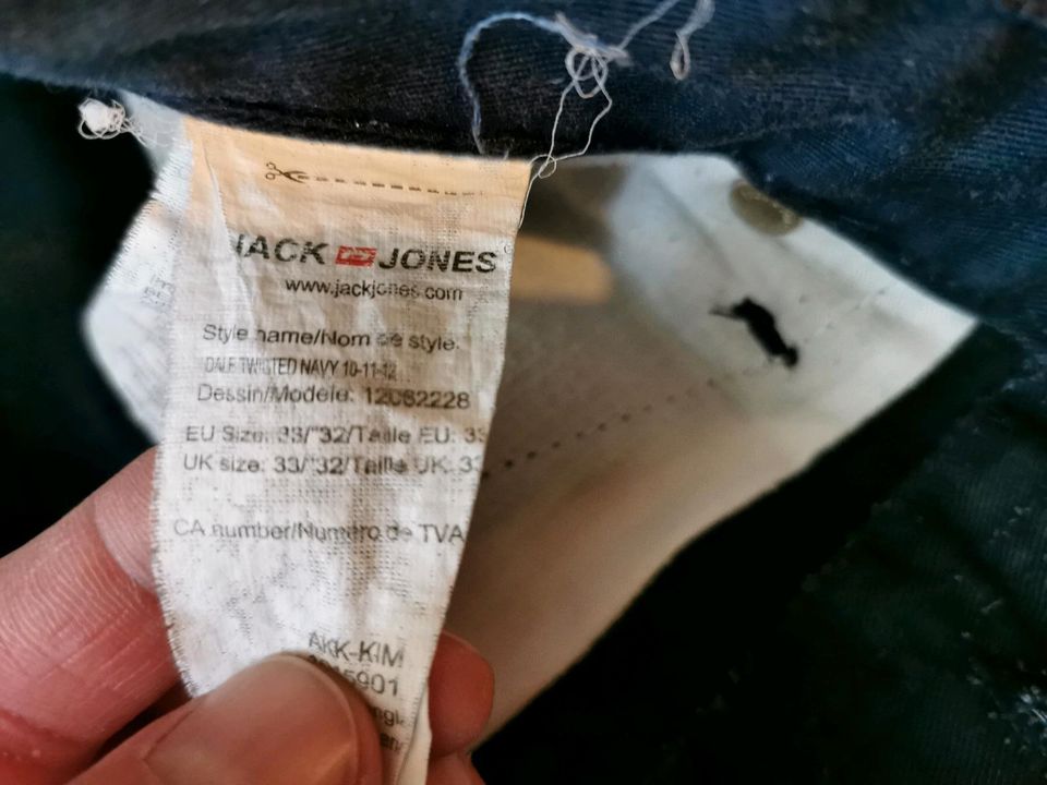 JACK & JONES Hose Anti Fit DALE TWISTED 33 / 32 navy blau in Frankfurt am Main