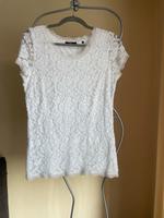 ZERO Spitzenbluse Damen Gr. DE 40 weiss elegant Hessen - Trendelburg Vorschau