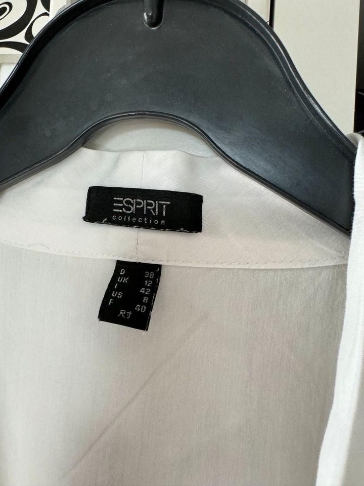 Esprit Bluse 38 kurzarm weiß in Neuenkirchen-Vörden