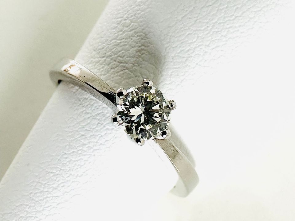 Ring 585/- Weißgold mit Brillant 0,35 ct und Zertifikat in Coesfeld