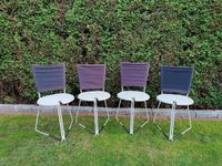 4 Designer Stühle klappbar selten Terna Gaspare Seccose 1985 weiß Nordrhein-Westfalen - Metelen Vorschau